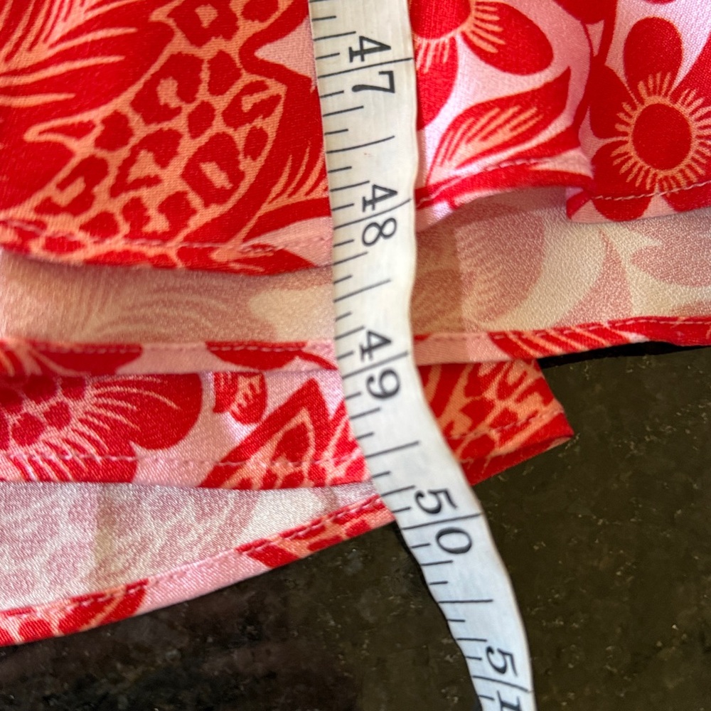J.Crew Collection Coral Floral Luster Crepe Flare-Hem Dress Size 4 - Picture 12 of 14